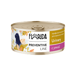 Florida (Флорида) Консервы Уринари для кошек Профилактика мочекаменной болезни с уткой 100 г