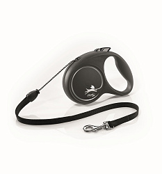 FLEXI Рулетка BLACK DESIGN М трос 5 м до 20 кг серебряный  56218F