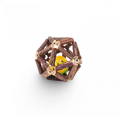 Игрушка Шарик для кошек из мататаби с мячиком, 6 см, Чистый котик CT20003-M