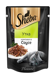 Sheba (Шеба) Pleasure влажный корм для кошек ломтики в соусе утка 85 г пауч