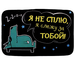 Коврик "Я не сплю - я слежу за тобой" 60*40 см Пижон 660960