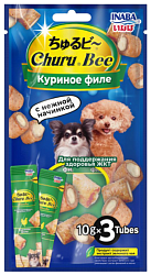 INABA(ИНАБА)Churu Bee лак-во для собак Запеченные трубочки Куриное филе для для здоровья ЖКТ 10гх3шт