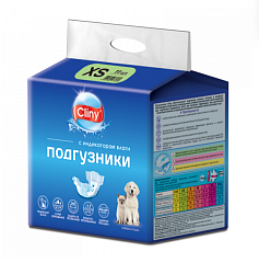 Подгузники Cliny для собак и кошек 2-4 кг XS 1 шт (11шт в упаковке) Неотерика