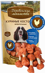 Деревенские лакомства Куриные косточки жевательные для собак 100 г 79711175