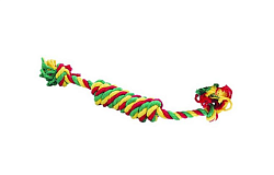 ДОГЛАЙК Сарделька канатная DL большая желтый-зеленый-красный D-2362