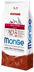 Monge Dog Speciality Mini для щенков мелких пород ягн/рис/карт 7,5 кг 70011556