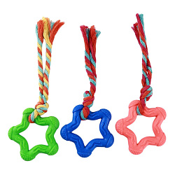 Игрушка жевательная для мелких пород Звезда с канатом 8 см, микс цветов