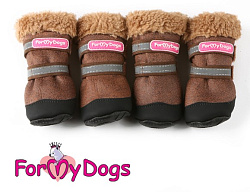 FOR MY DOGS зимние РП с усиленным носком коричневые ц/кр р-р 0 TDSH0045-2023 Br