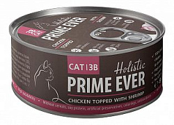 Prime Ever 3B Holistic влажный корм для взрослых кошек Цыпленок/креветки желе 80г ЦБ-00027504/030110