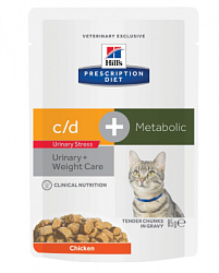 Hill's (Хиллс) Metabolic+Urinary влажный корм для кошек коррекция веса и лечения МКБ 85 г