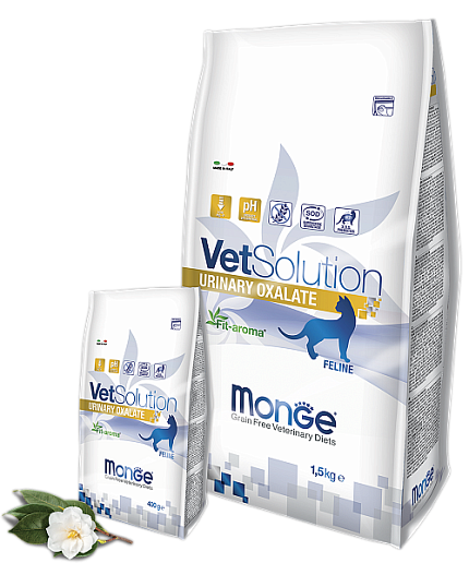 Monge VetSolution Cat Urinary Oxalate сухой корм диета для кошек Уринари Оксалат при мочекаменной болезни оксалатного типа 1,5 кг 70081610