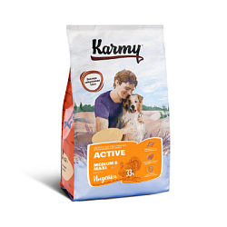 KARMY Актив Медиум и Макси индейка для собак, подверженных повышенным физическим нагрузкам 15 кг 
