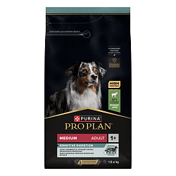 PRO PLAN (Про План) SENSITIVE DIGESTION сухой корм для взрослых собак средних пород с ягненком 1.5кг