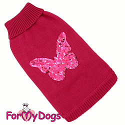FOR MY DOG Свитер"Бабочка" розовый (12-14) FW1152-2021 