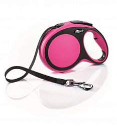 Рулетка FLEXI "NEW COMFORT" L ремень 8 м 50 кг, розовый  53306F Trixie