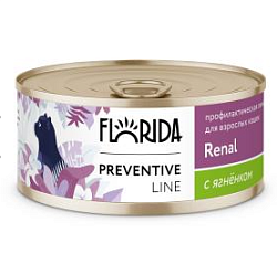 Florida Cat Renal Консервы кошек. Профилактика почечной недостаточности, с ягненком 100г
