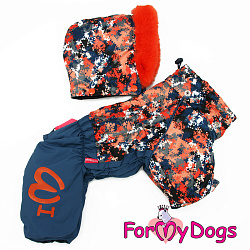 FOR MY DOG Комбинезон синий/оранжевый д/мальчиков  (20) FW843-2020 М
