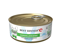 BEST DINNER (Бест Диннер) Vet Profi Hypoallergenic с индейкой и кроликом для собак, 100 г