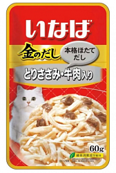 INABA влажный корм для кошек Филе курицы и японской говядины  60 г пауч