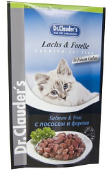 Dr.Clauder's влажный корм для кошек с лососем и форелью 100 гр пауч 60025