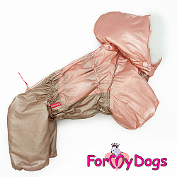 FOR MY DOG Комбинезон бежевый металлик  для девочек  (12) FW917-2020 F