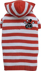 Свитер DoggyDolly Winter полоска бел-оранж W357 S