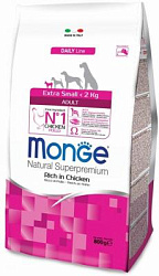 Monge Dog Extra Small для взрослых собак миниатюрных пород с курицей 800 г 70011419