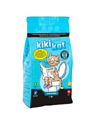 Наполнитель для кошачьего туалета "KikiKat" супер-белый комкующийся "Активированный уголь" 10 л