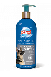 CLINY Шампунь-кондиционер  д/ собак и д/кошек  "Глубокая очистка" 300 мл  К 309  (Неотерика)Экопром
