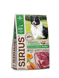Sirius (Сириус) Корм сухой для собак говядина с овощами 15 кг