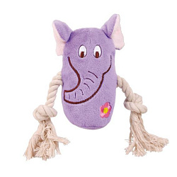 Игрушка пищащая с канатом, 13 см, плюш,  3618 (4) Trixie