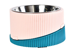 Pet-it миска для кормления 3в1, 18.5х16.5х9.3 см,сине-розовая 28121