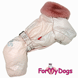 FOR MY DOG Комбинезон бежевый металлик для девочек (12) FW1102-2021 F** 
