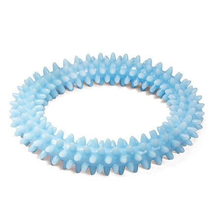 Игрушка для собак из термопласт резины"Кольцо"  d105 мм,голубое  арт.12191159