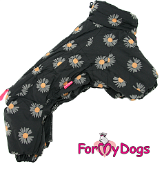 FOR MY DOGS Комбинезон "Ромашки" черный для девочек р-р 18