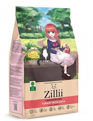 ZILLII Light/Sterilized Cat Сухой корм для взрослых кошек с избыт. весом и стерилиз. 2кг Индей/Утка