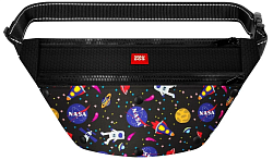 Поясная сумка-бананка WAUDOG Textile для корма и аксеcсуаров, рисунок "NASA", размер 33*17*10 см