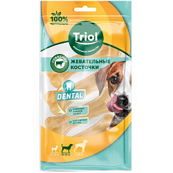 Косточки жевательные DENTAL, 12,5см, 100-110г (уп.2шт.), Triol