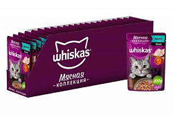 WHISKAS® (Вискас) Meaty влажный корм для кошек с Кроликом 75г пауч 10233303
