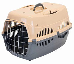 Переноска ZooM "Спутник-3"с мет.дверцей (до15кг) 58*41*36см 4292сер-песоч