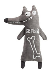 Игрушка для собак мягкая "Волк серый", 150мм/190мм, Triol