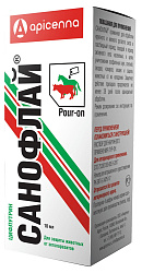 Санофлай для защиты животных от двухкрылых насекомых 10 мл, Апиценна