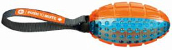 Игрушка "Мяч регби на веревке" 12 см/27 см оранжевый/синий 33550 Trixie