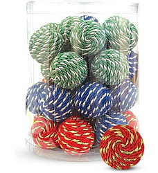 Игрушка для кошек "Шарик пёстрый", d55мм (туба 30шт.), Triol