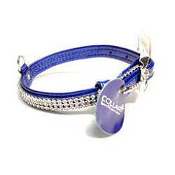 Ошейник "Collar brilliance" с украш. "полотно стразы" (ширина 12 мм длина 21-29 см) синий 33082