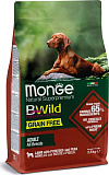 Monge Dog BWild GRAIN FREE беззерновой корм из мяса ягненка с картофелем для взр/с всех пород 2,5кг