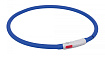 Мигающее кольцо для собак USB, силикон, хs-xl 70 см/ф10мм, королевский синий12642