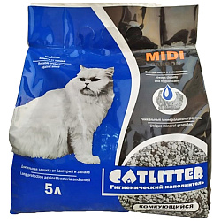 Наполнитель CATLITTER carbon MIDI 5л комкующийся 25217