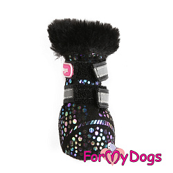 FOR MY DOG Сапоги зимние черные/мультиколор ц/кр (3) FMD687-2021