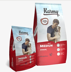 KARMY Медиум Юниор сухой корм для щенков средних пород индейка 14 кг